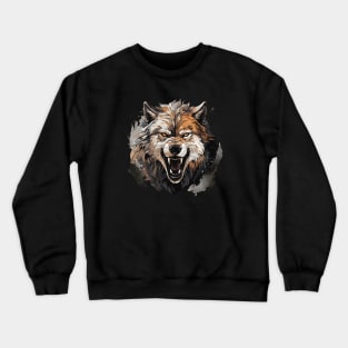 Snarling Wolf Crewneck Sweatshirt